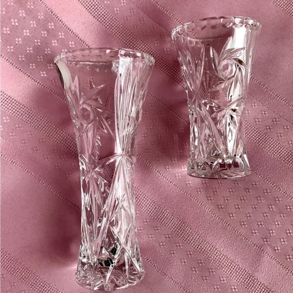 Lenox Fine Crystal Vases set of 2 - Picture 6 of 10